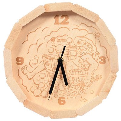 Quartz clock for baths and saunas