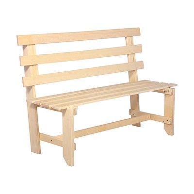 Demountable bench with backrest Bath Stuff 130x50x100 cm 3599